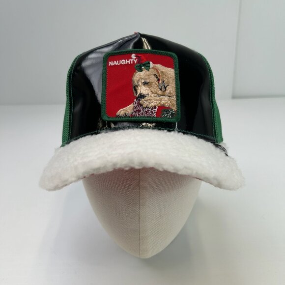 The Farm Hat Men Snap Back Naughty Spell Out List Dog Santa Fluffy Hype Core Cap - Picture 1 of 16